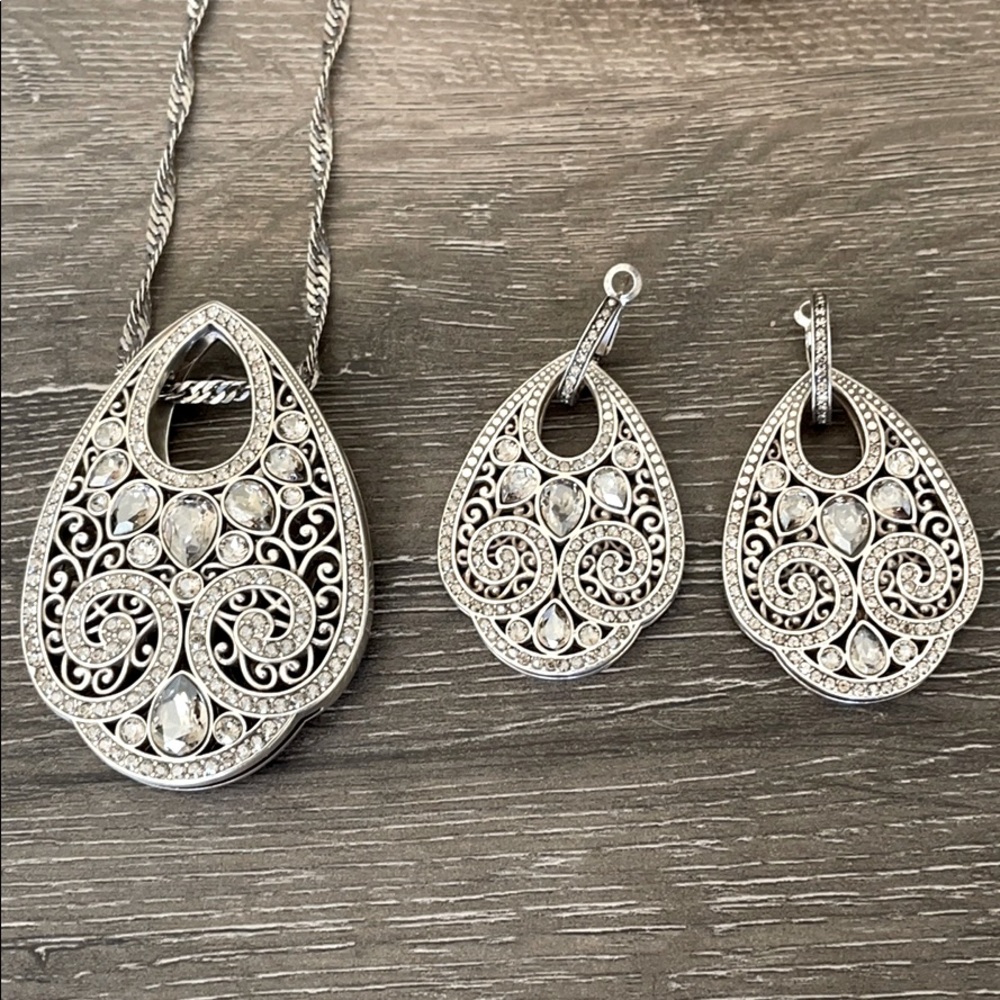 Brighton crystal necklace&Earings